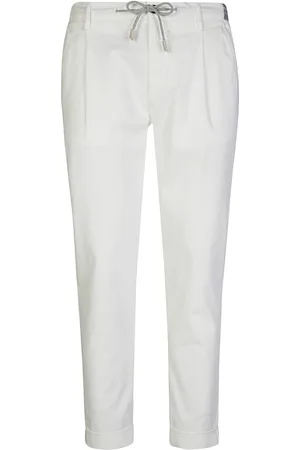 ELEVENTY Broeken, Heren, Wit, W33, Katoen, Regimental Jogger Katoenen Broek