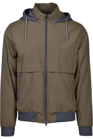 HERNO Jassen, Heren, Groen, L, Nylon, Nylon Elastaan Jas