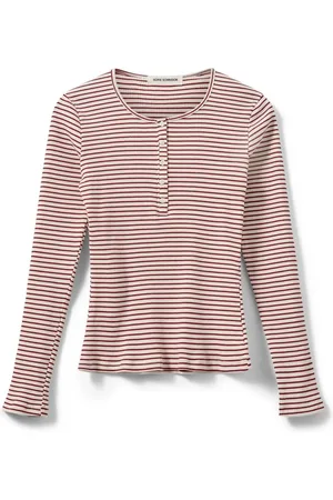 Sofie Schnoor Tops, Dames, Veelkleurig, XL, Gestreept Langemouw T-shirt Rood