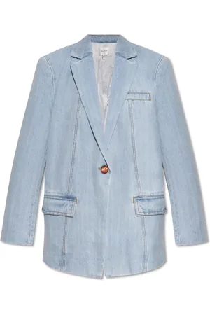 Gestuz Jassen, Dames, Blauw, L, Denim, Denim blazer Vella