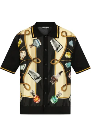 Dolce & Gabbana Overhemden, Heren, Zwart, M, Katoen, Gestreept overhemd