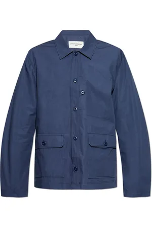 OFFICINE GENERALE Overhemden, Heren, Blauw, S, Katoen, Overhemd met zakken