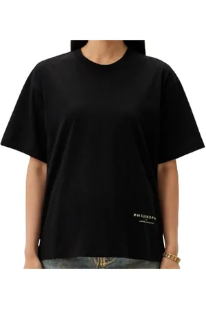 Serafini Tops, Dames, Zwart, S, Jersey T-Shirt