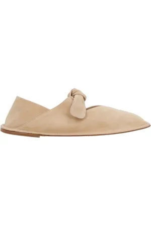 Hereu Schoenen, Dames, , 36 EU, Suède, Suède Ballerina Flats met Strik