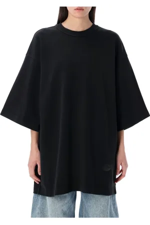Alexander Wang Tops, Dames, Zwart, S, Katoen, Zwart Gewassen Oversized T-shirt