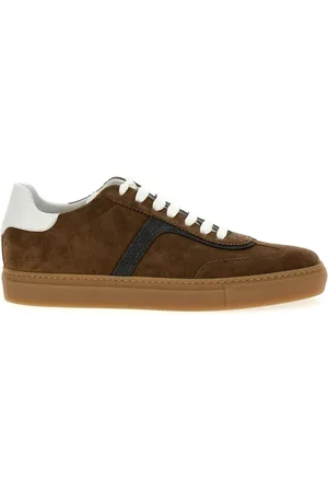Brunello Cucinelli Schoenen, Dames, Bruin, 39 EU, Leer, Stijlvolle Sneakers