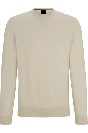 HUGO BOSS Truien, Heren, , 3Xl, Katoen, Geborduurde katoenen trui met logo