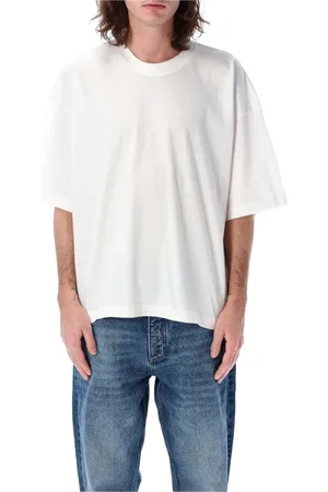 STUDIO NICHOLSON Tops, Heren, Wit, M, Katoen, Offwhite Ss 25 Katoenen T-shirt