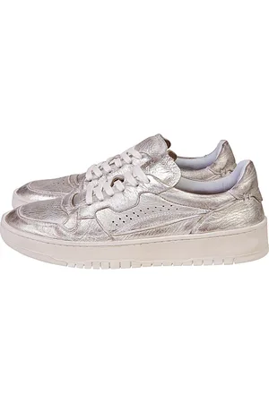 ELEVENTY Schoenen, Dames, Geel, 36 EU, Leer, Vintage Gouden Sneakers