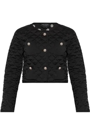 Kate Spade Jassen, Dames, Zwart, XS, Polyester, Korte gewatteerde jas