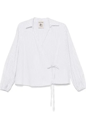 SEMICOUTURE Blouses & Shirts, Dames, Veelkleurig, S, Katoen, Stijlvolle Damesblouse
