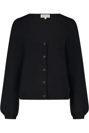 Fabienne Chapot Truien, Dames, Zwart, XS, Molly V-Neck Cardigan