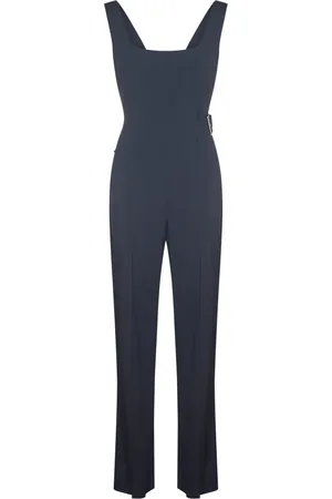 Alberta Ferretti Jumpsuits & Playsuits, Dames, Blauw, S, Blauwe Elegante Jurk