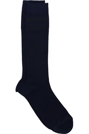 Iceberg Ondergoed, Dames, Blauw, M, Katoen, Blauwe sok met jacquard Milano Italia logo