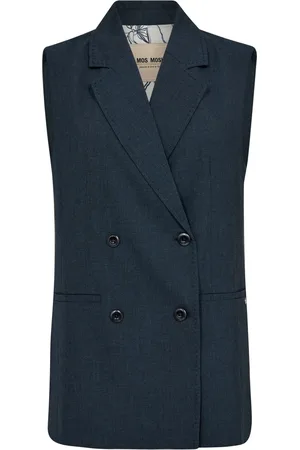 Mos Mosh Jassen, Dames, Blauw, M, Roy Vest voor Vrouwen
