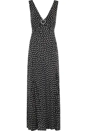 RIXO London Kleedjes, Dames, Zwart, M, Elegante Bloemenjurk voor Vrouwen