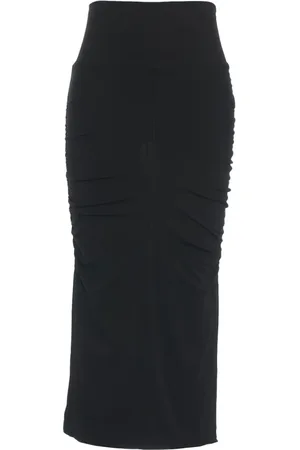 THOM KROM Rokken, Dames, Zwart, M, Hoge Taille Midi Rok Zwart