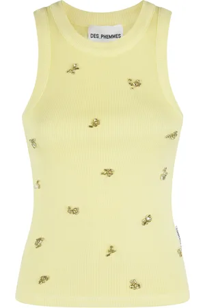 Des Phemmes Tops, Dames, Geel, M, Klassieke Tanktop