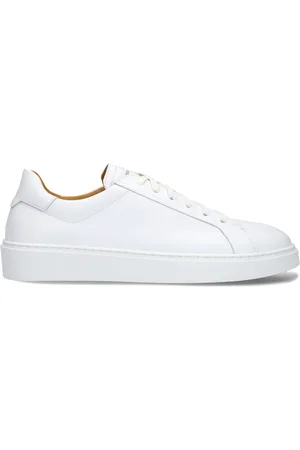 Magnanni Schoenen, Heren, Wit, 40 EU, Leer, Witte leren lage sneakers