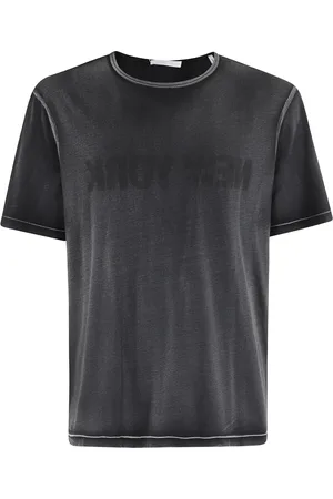 Helmut Lang Tops, Heren, Zwart, M, Stad Tee