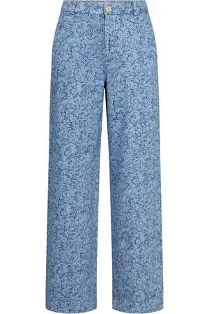 Part Two Jeans, Dames, Blauw, L, Denim, Denim Rose Wide Leg Jeans