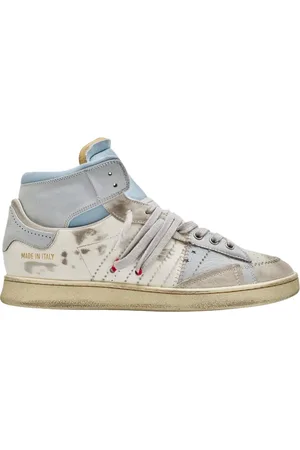 Hidnander Schoenen, Dames, Wit, 36 EU, Cage Dual High Top Sneakers