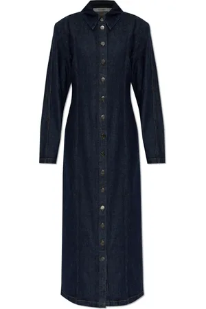 Gestuz Kleedjes, Dames, Blauw, S, Denim, Denim jurk Tilma Lang
