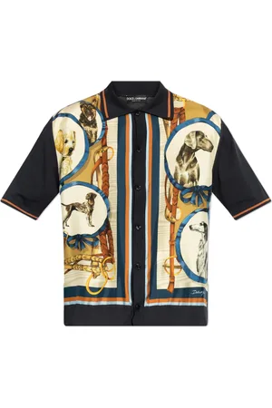 Dolce & Gabbana Overhemden, Heren, Blauw, S, Katoen, Gestreept overhemd