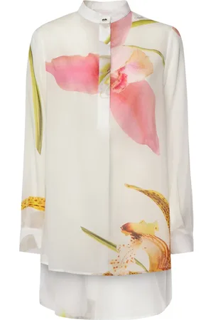 GENNY Blouses & Shirts, Dames, Veelkleurig, XS, Katoen, Witte Overhemd Blouse
