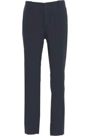 TRANSIT Broeken, Heren, Blauw, M, Linnen, Blauwe Wijde Linnen Broek