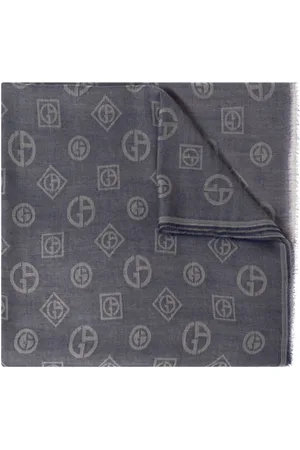 Giorgio Armani Accessoires, Heren, Blauw, ONE Size, Kasjmier, Kasjmier sjaal