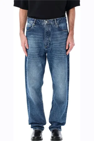 STUDIO NICHOLSON Jeans, Heren, Blauw, L, Denim, Klassieke Denim Broek Indigo Ss 25
