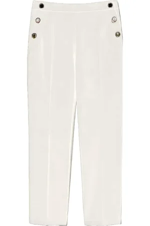Twin-Set Broeken, Dames, Wit, XL, Viscose Zeemansbroek