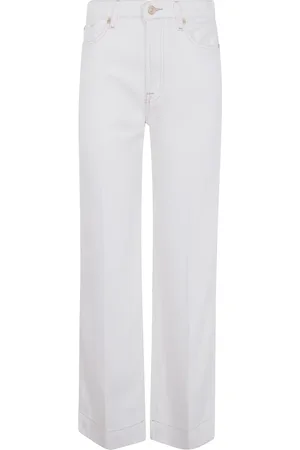 7 for all Mankind Jeans, Dames, Wit, W28, Denim, Moderne Tailorless Gekleurde Denim Jeans