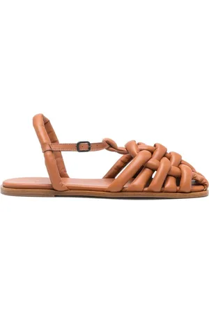 Hereu Schoenen, Dames, Bruin, 36 EU, Gewatteerde visser sandaal