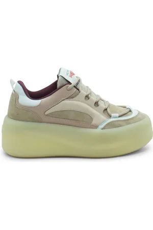 vic matiè Schoenen, Dames, Veelkleurig, 40 EU, Leer, Sneaker in Nude/Roze/Wit