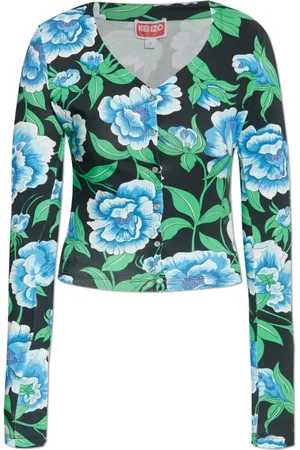 Kenzo Blouses & Shirts, Dames, Veelkleurig, S, Katoen, Top met bloemenmotief