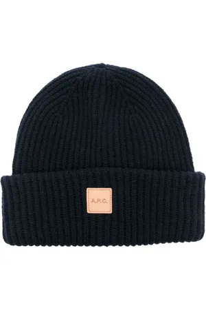A.P.C. Accessoires, Dames, Blauw, M, Wol, Michelle Logo Beanie