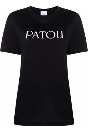 Patou Tops, Dames, Zwart, M, Essentiële T-shirt