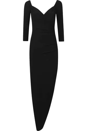 Norma Kamali Kleedjes, Dames, Zwart, M, Polyester, Sweetheart Drape Jurk