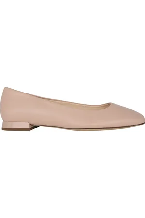 Högl Schoenen, Dames, Roze, 39 EU, Roze Leren Ballerina Schoenen