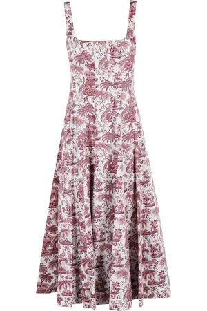 Staud Kleedjes, Dames, Veelkleurig, S, Elegante Wells Jurk voor Vrouwen