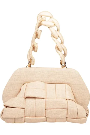 THEMOIRÈ Tassen, Dames, , ONE Size, Canvas Clutch Tas met Raffia Ketting