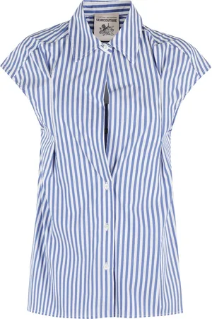 SEMICOUTURE Blouses & Shirts, Dames, Blauw, XS, Stijlvolle Nicol Jurk