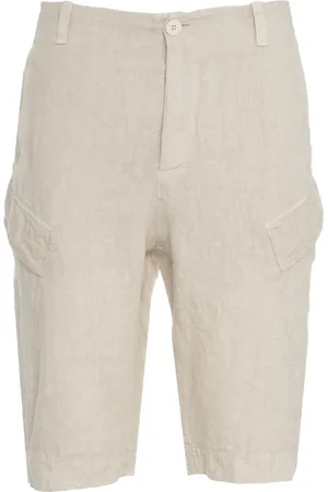 TRANSIT Korte broeken, Heren, , M, Linnen, Stijlvolle Cargo Shorts Linnen