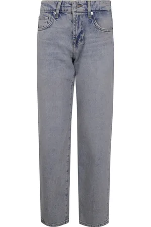 7 for all Mankind Jeans, Dames, Blauw, W23, Denim, Straight Sahara Denim Jeans