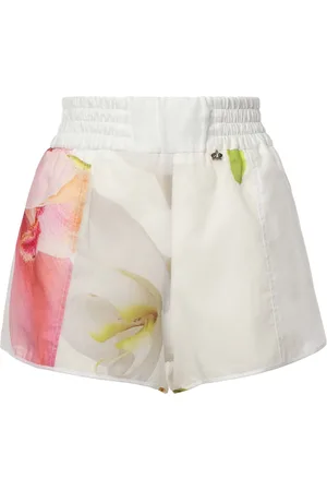 GENNY Korte broeken, Dames, Veelkleurig, S, Katoen, Witte Korte Broek