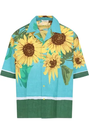 CRAIG GREEN Overhemden, Heren, Veelkleurig, M, Katoen, Groene Handdoek Shirt