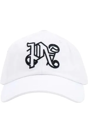 Palm Angels Accessoires, Heren, Wit, ONE Size, Katoen, Monogram Cap
