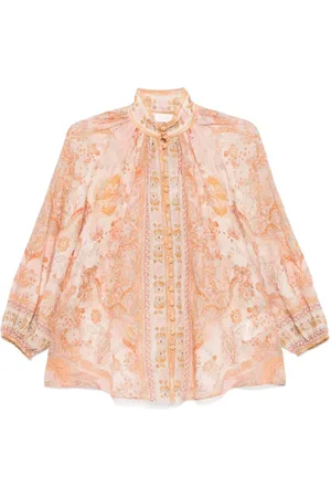 ZIMMERMANN Blouses & Shirts, Dames, Veelkleurig, M, Flowy Acacia Blouse
